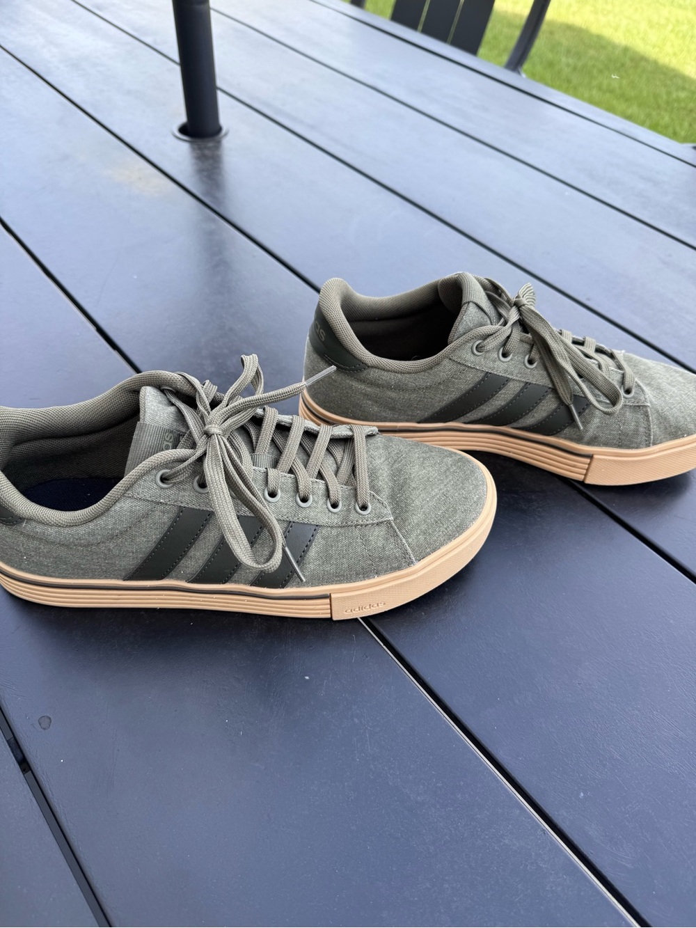 Adidas Men's Olive Green Low-Top Sneakers